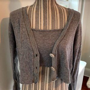 Zara Cropped Sweater with Bra